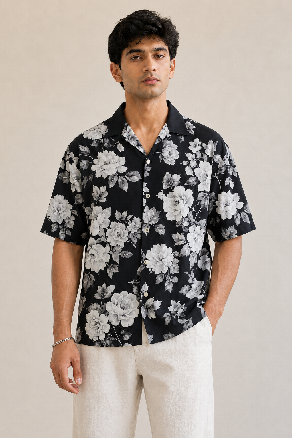 Mono Floral Shirt