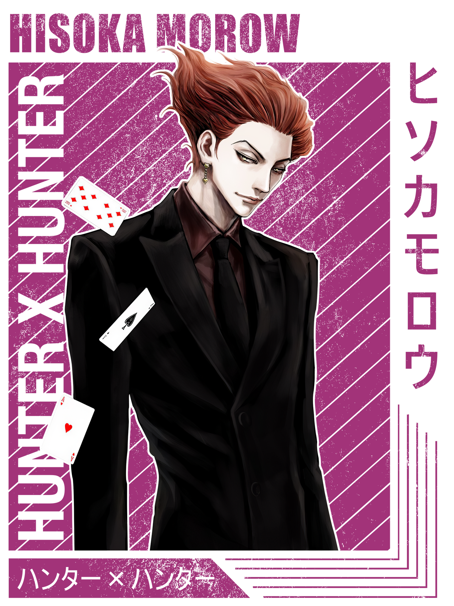 Hisoka morrow printed anime T-shirt