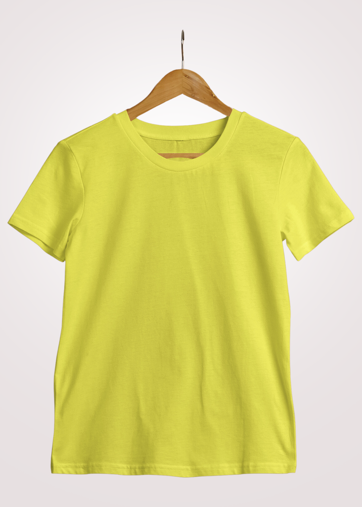 Lemon Yellow Plain T-shirt