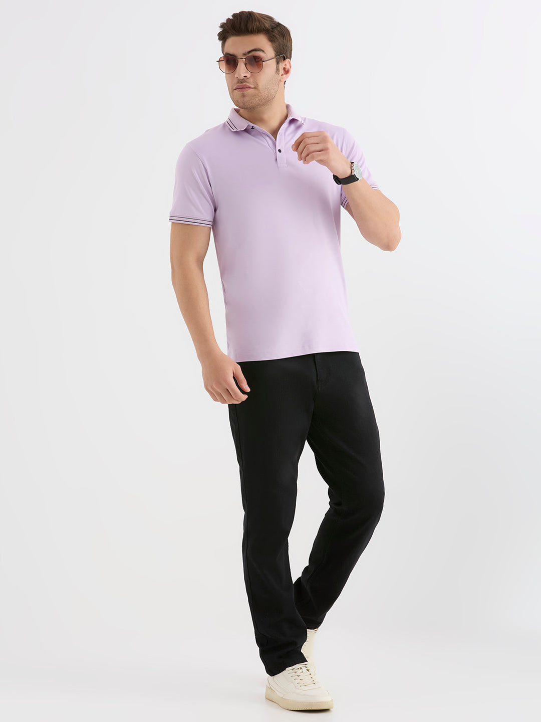 Pastel Drip Polo (lavender)