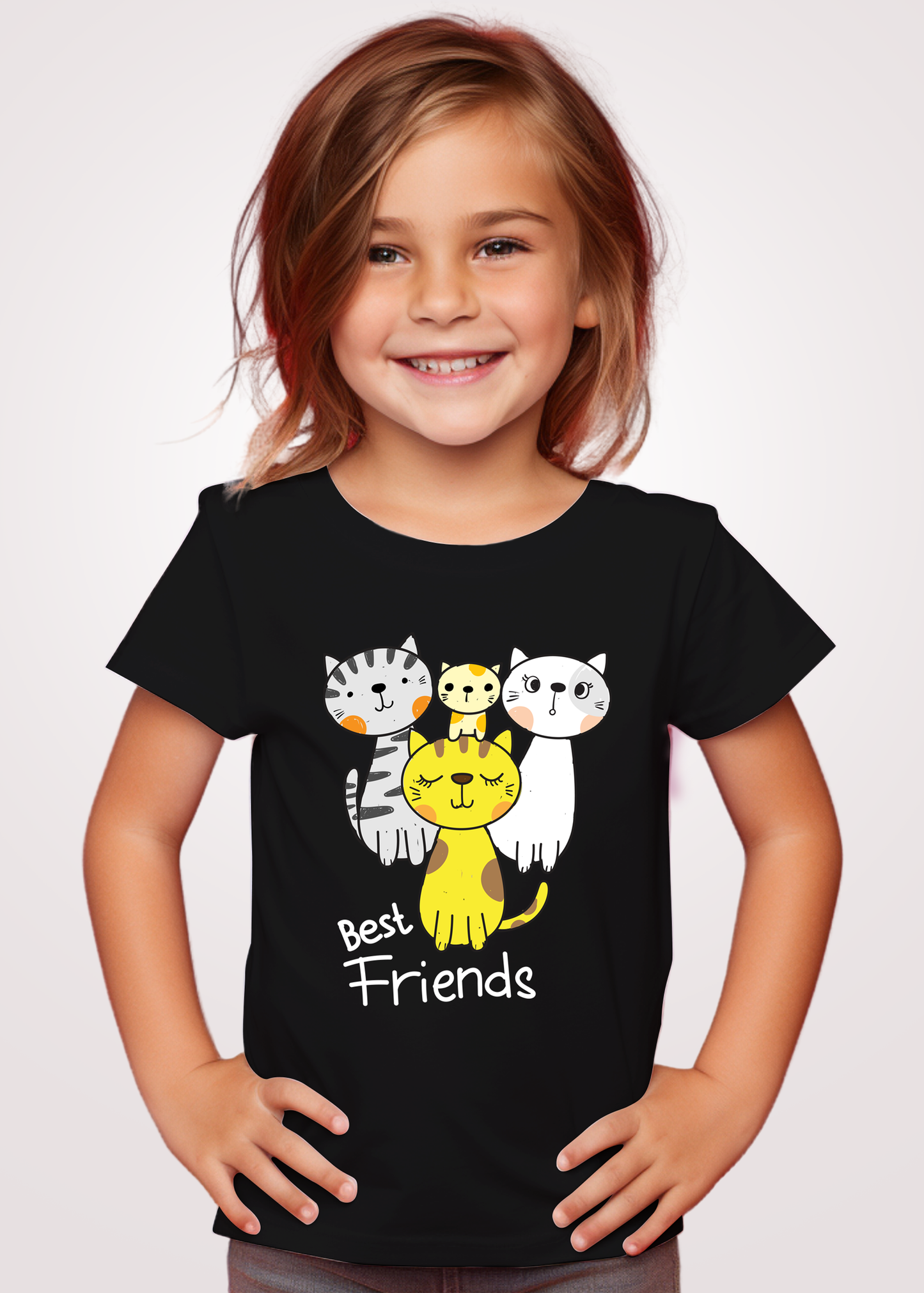 Best Friend Printed Kid Black T-shirt