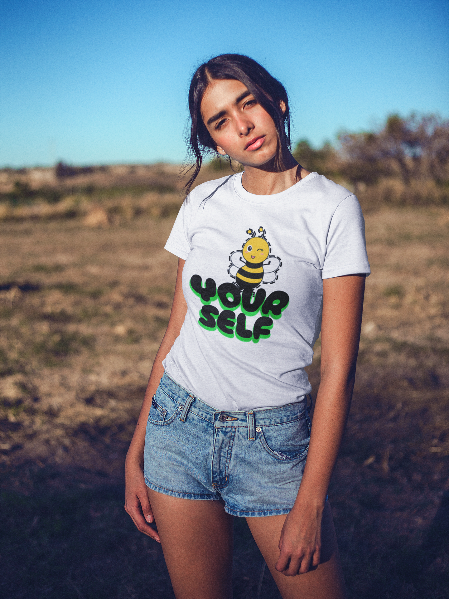 Bee Yourself Women Half Sleeves T-Shirt