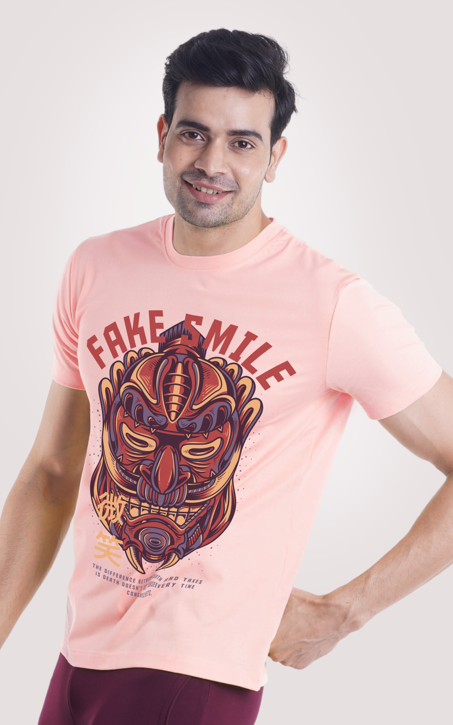 Fake smile Half Sleeves T-shirt