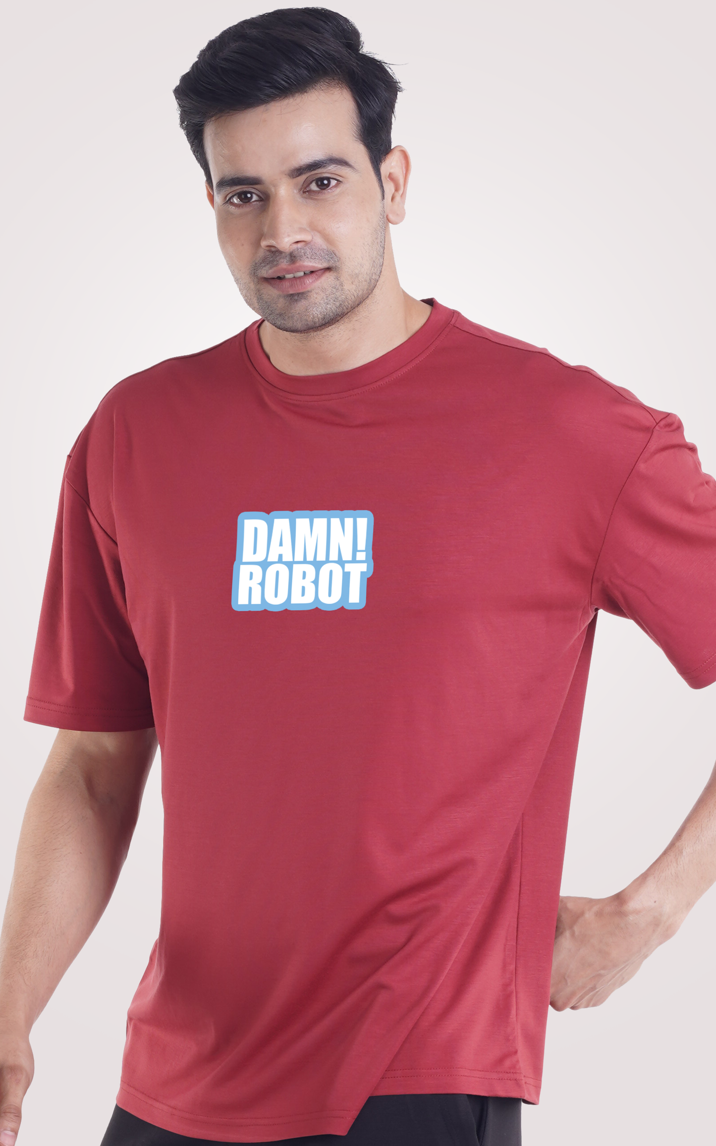 Damn Robot Anime Printed Over Size T-shirts