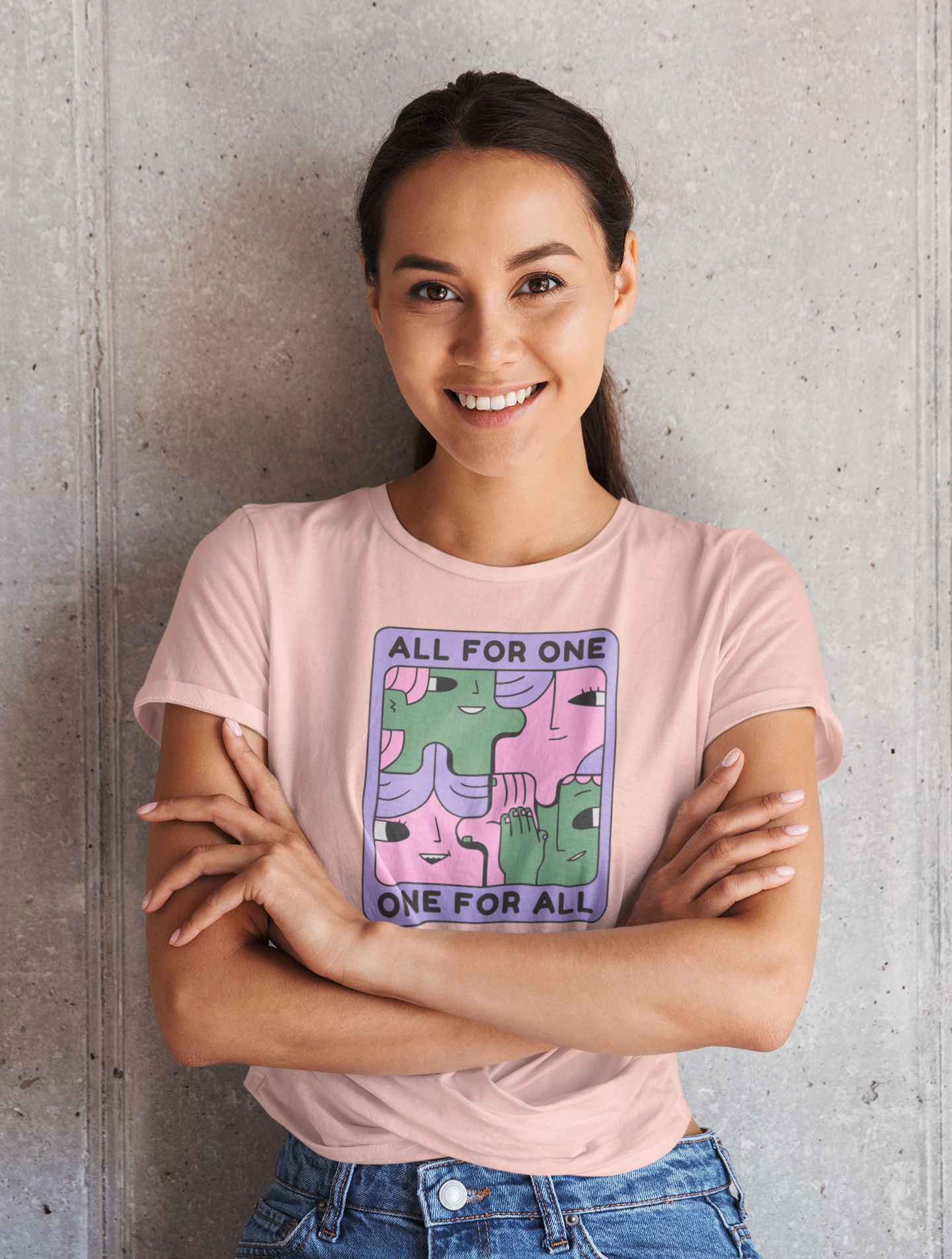 All for One for all Half Sleeve T-shirts