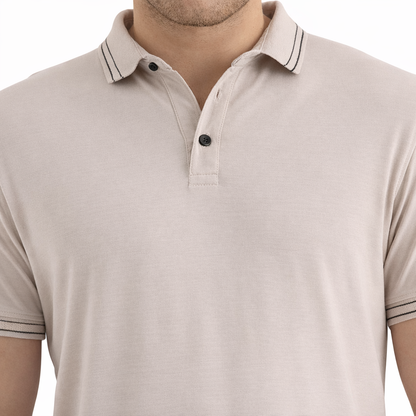 Ivory ( Beige Polo Tshirt )