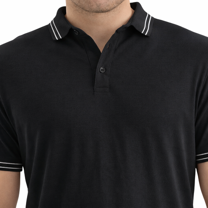 Ebony ( Black Polo Tshirt )