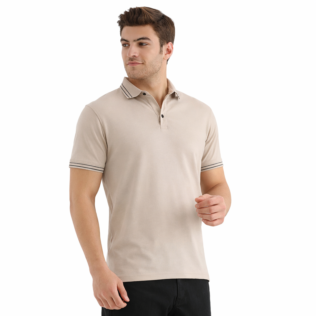 Ivory ( Beige Polo Tshirt )