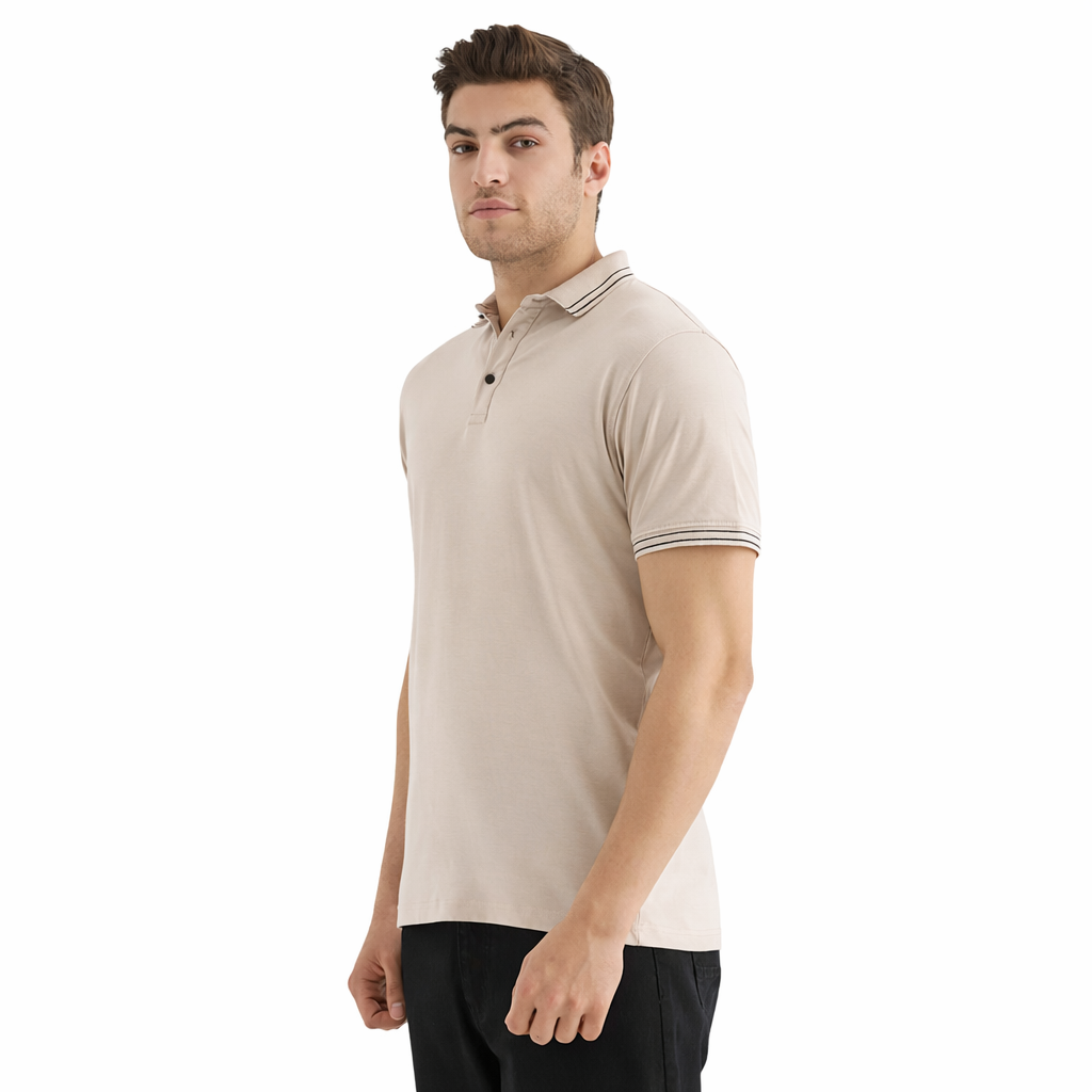 Ivory ( Beige Polo Tshirt )