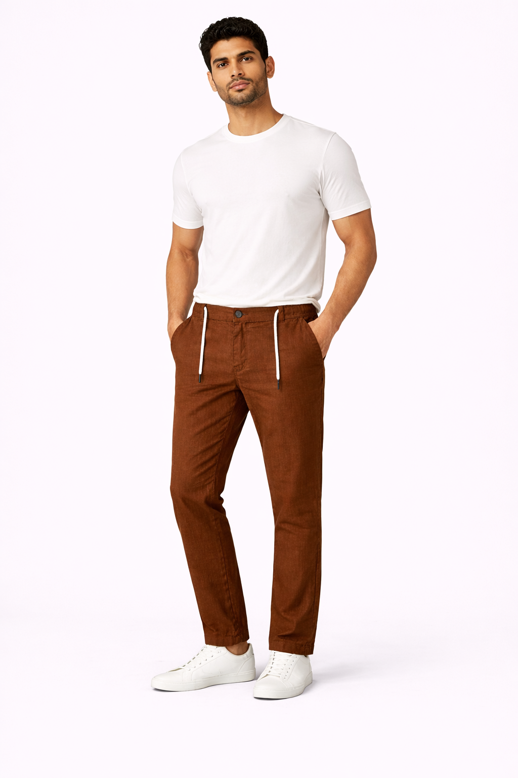 Brown Linen Pant