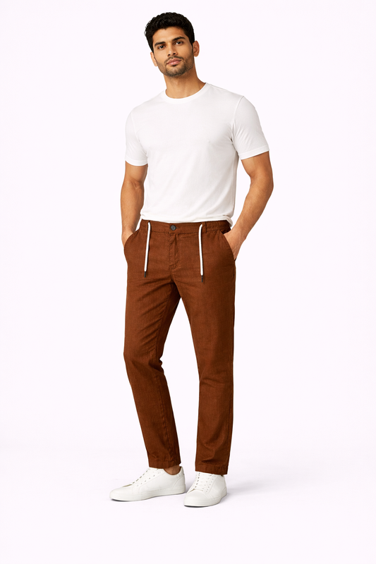 Brown Linen Pant