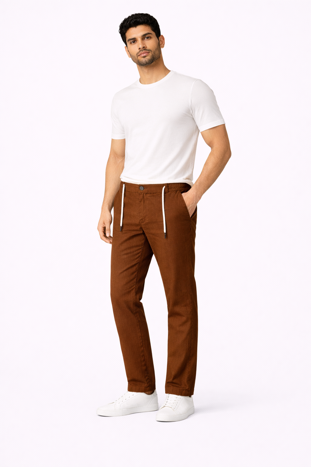 Brown Linen Pant