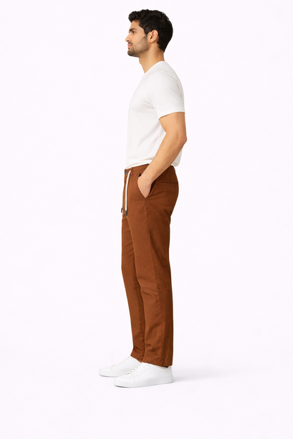 Brown Linen Pant
