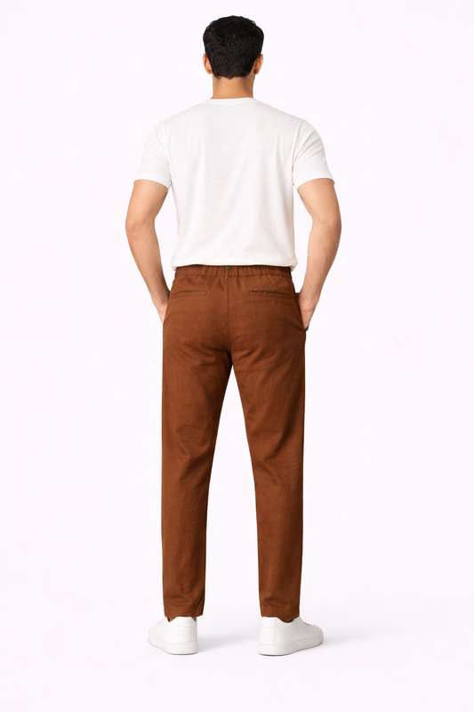 Brown linen pant