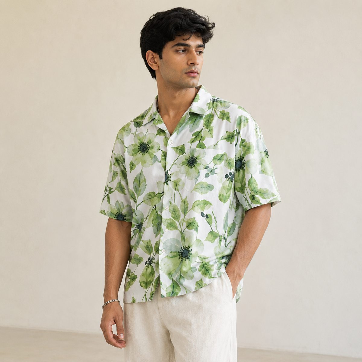 Sage Floral Shirt