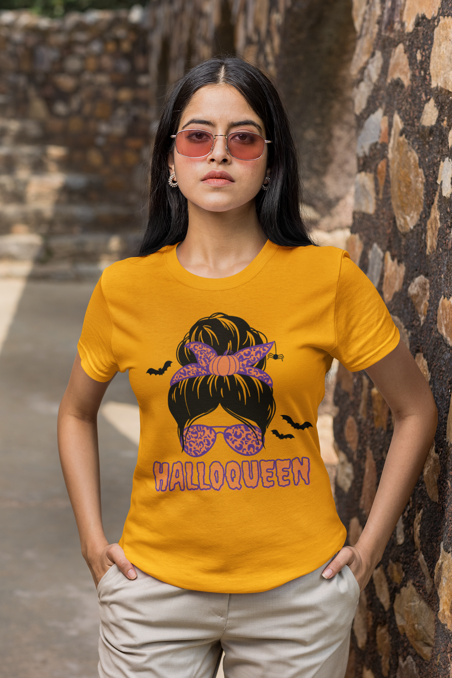 Halloqueen Women Half Sleeves T-shirts