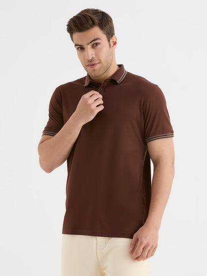 mens brown polo tshirt 