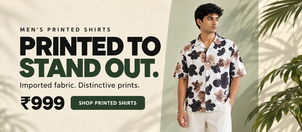Men’s printed shirts by Cooldown. Printed to stand out. Shop the printed-shirt range.