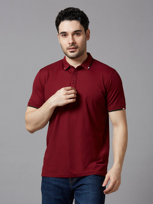 Maroon polo t shirt