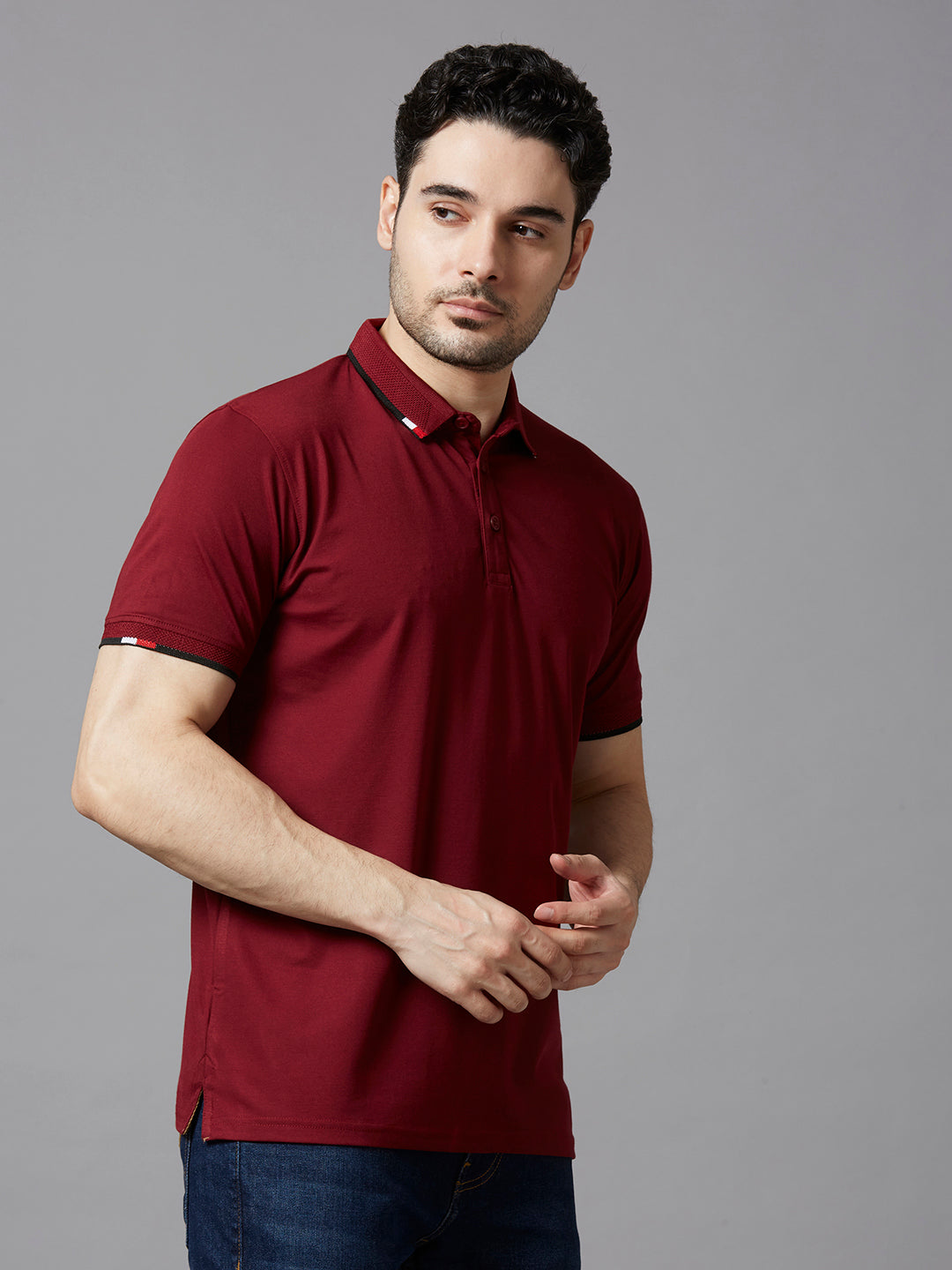 Maroon polo t-shirt