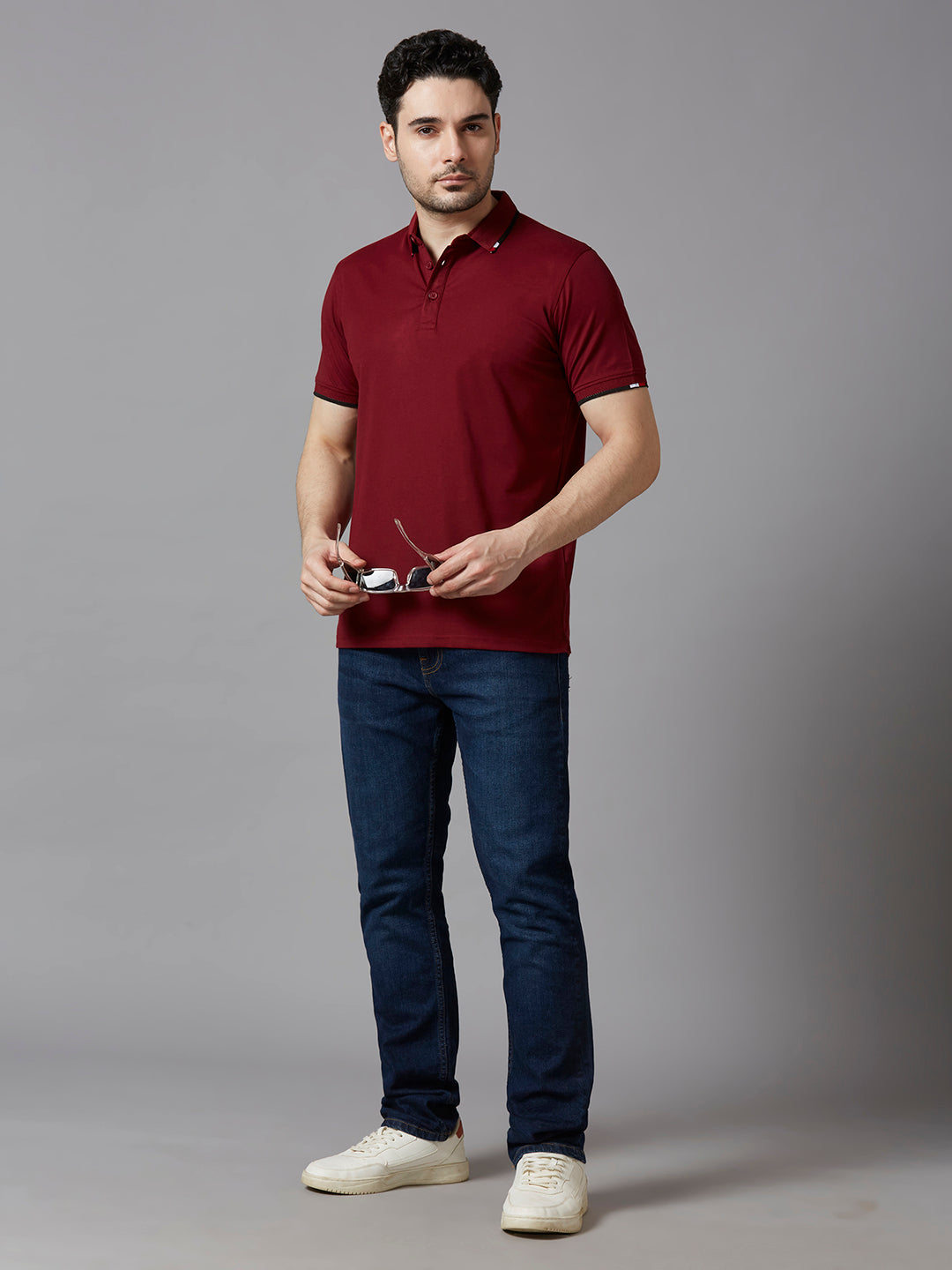 Maroon polo t shirt