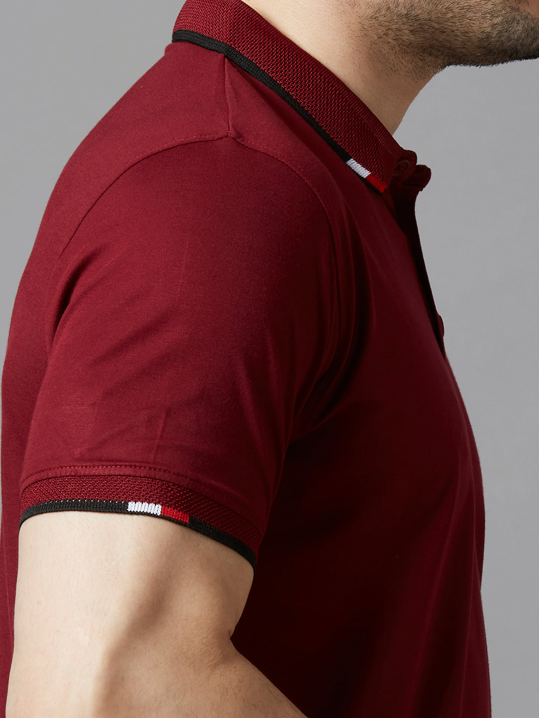 Maroon polo t-shirt