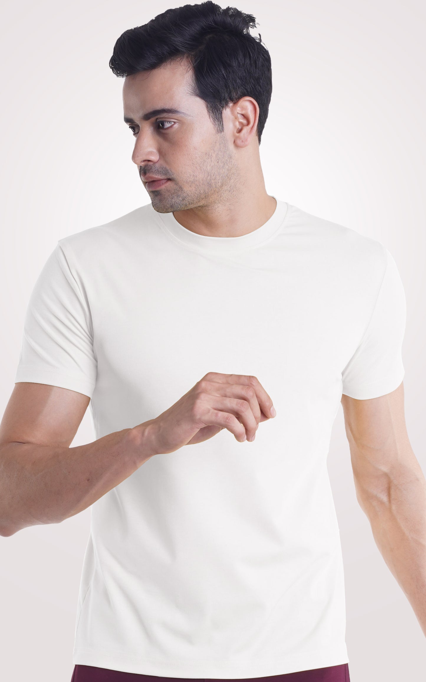 White Plain Half Sleeve T-Shirt