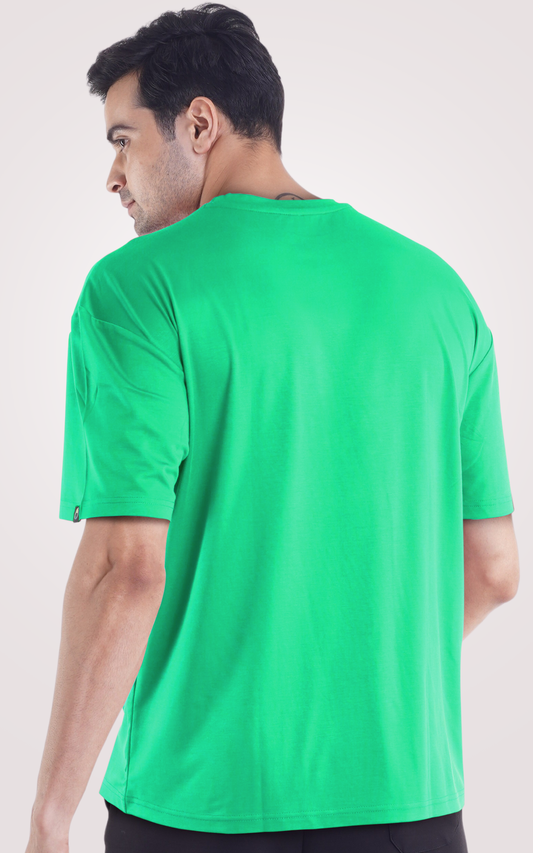 Plain Ocean Green Over Size T-Shirt