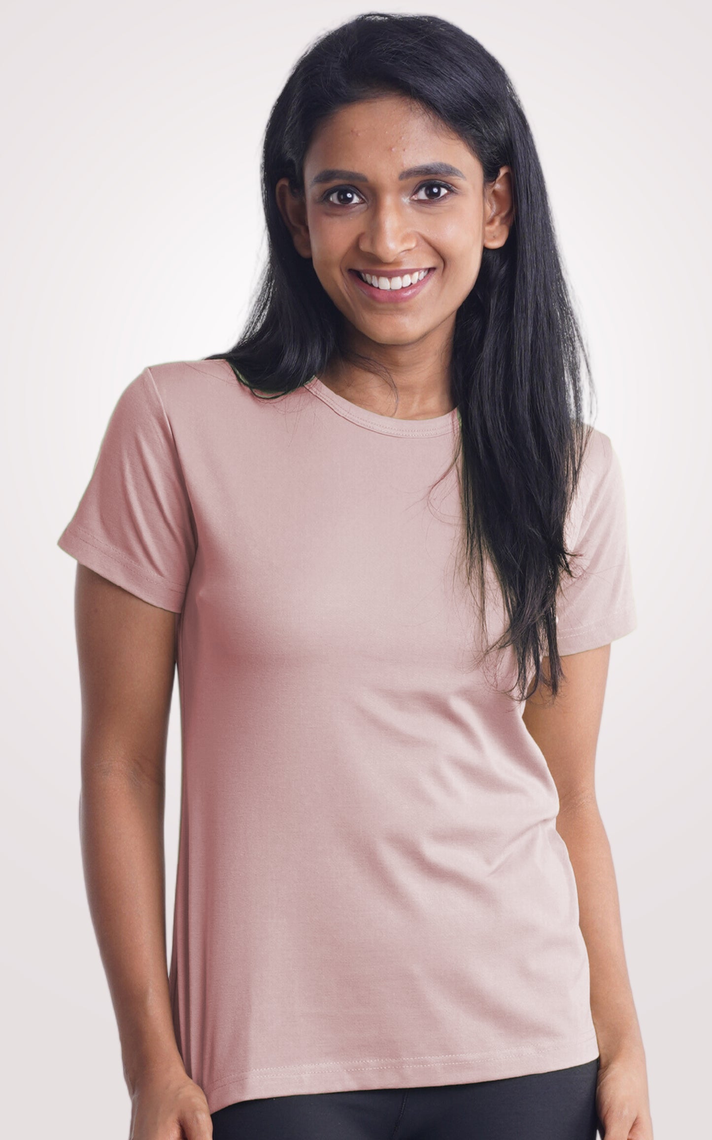 Light Pink Plain tshirt for women