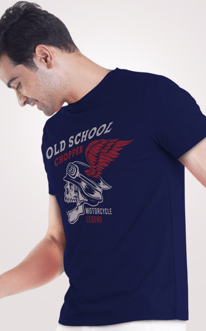 Old School Chopper Half Sleeves T-Shirt