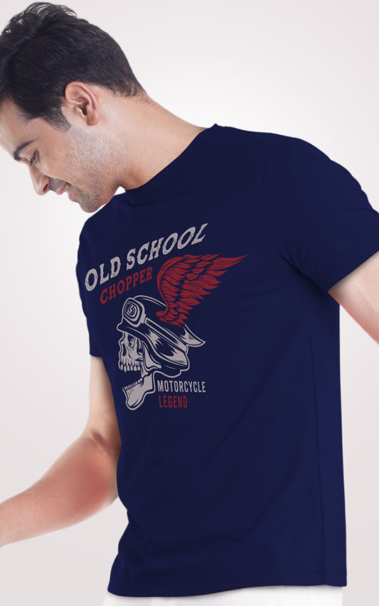 Old School Chopper Half Sleeves T-Shirt