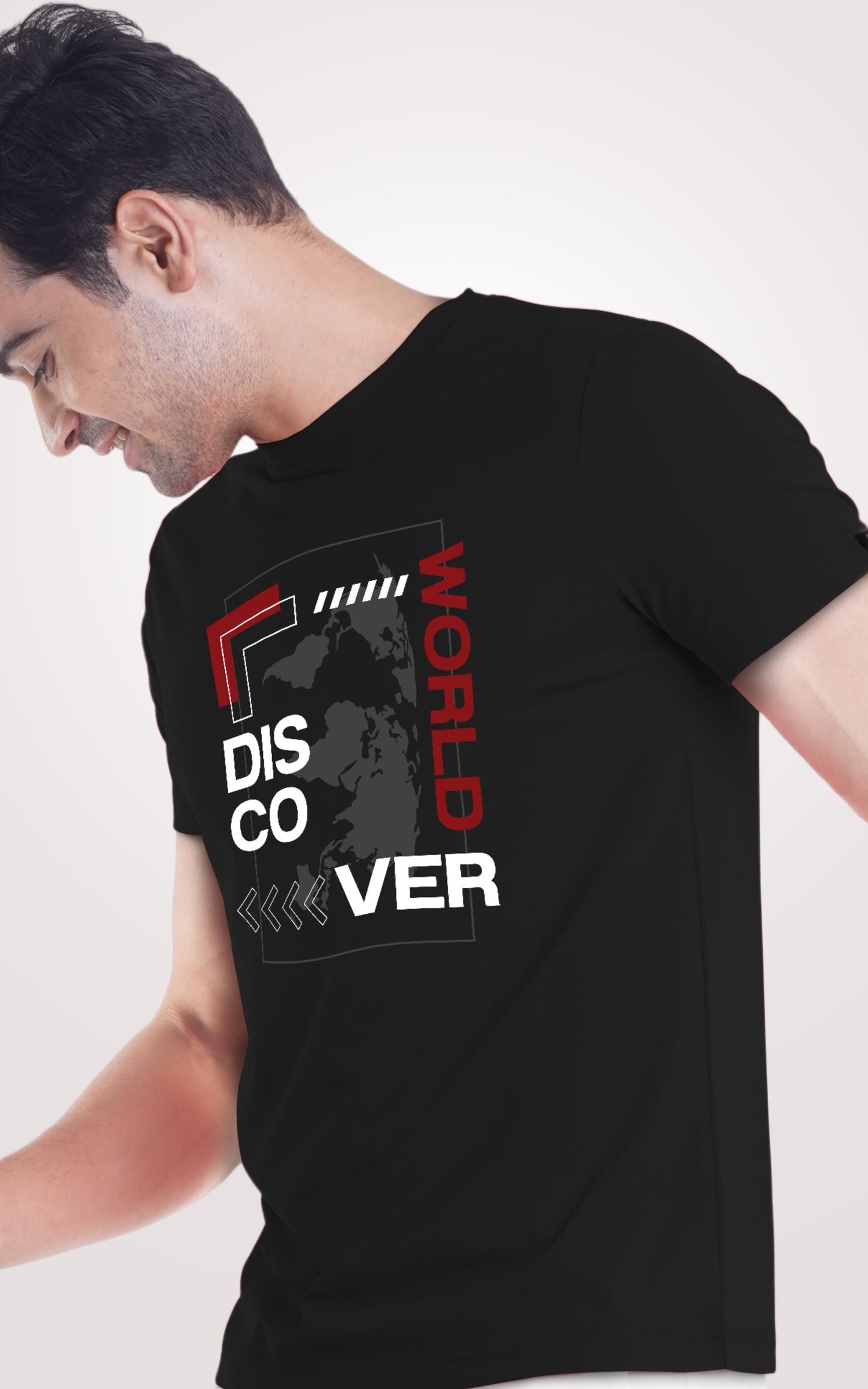 World Discover Half Sleeves T-Shirt