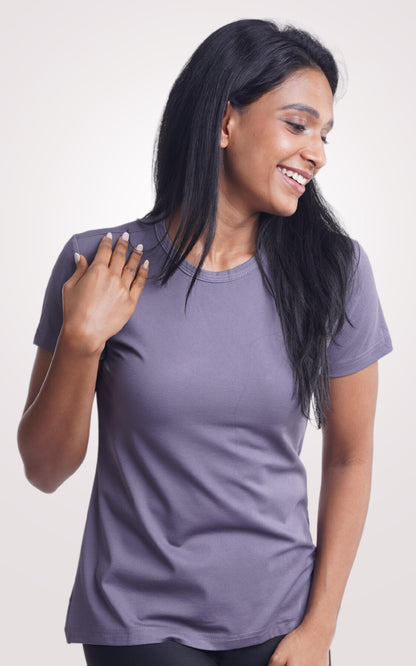 Light Grey  Plain tshirt for women