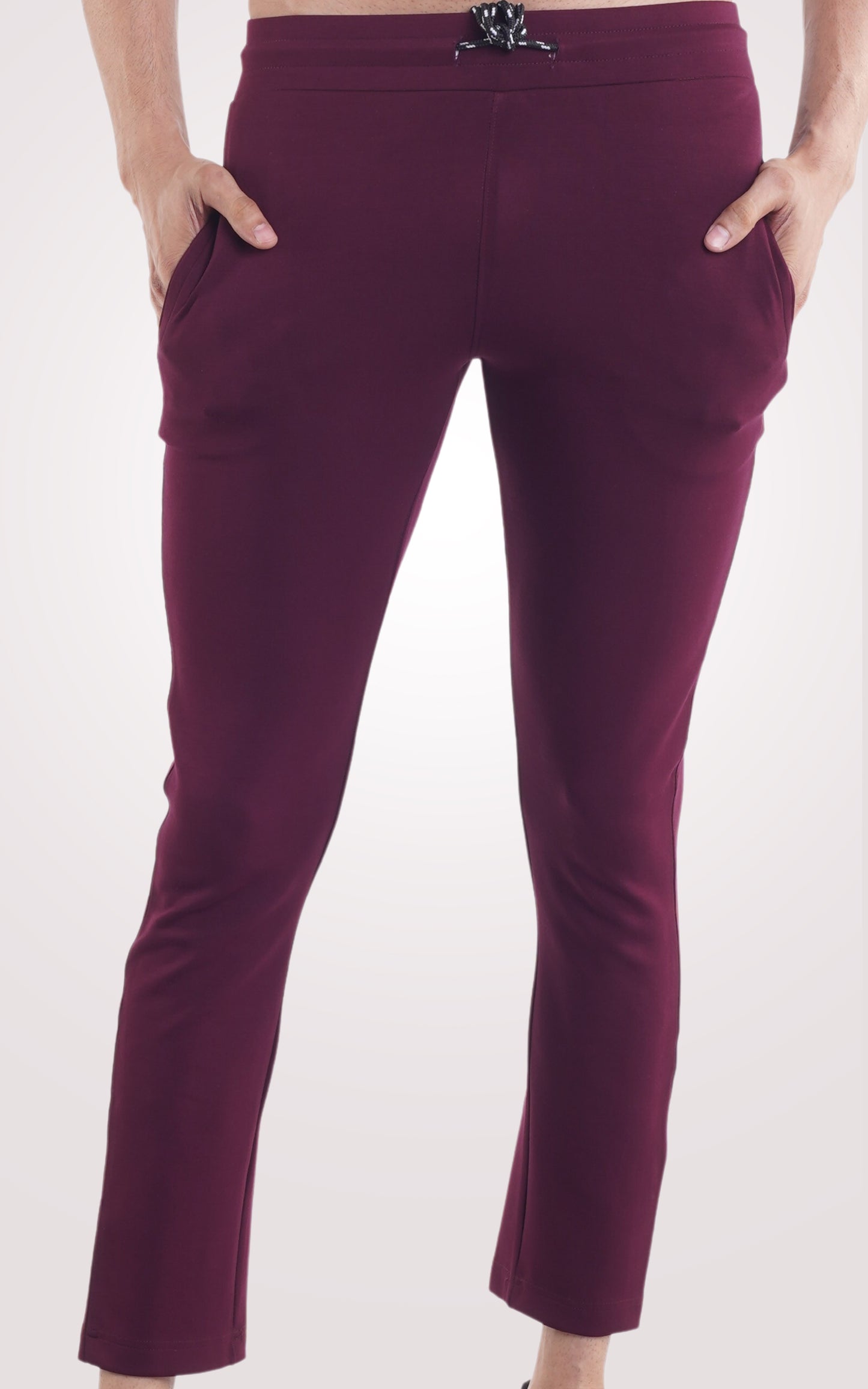 Maroon Plain Track Pant