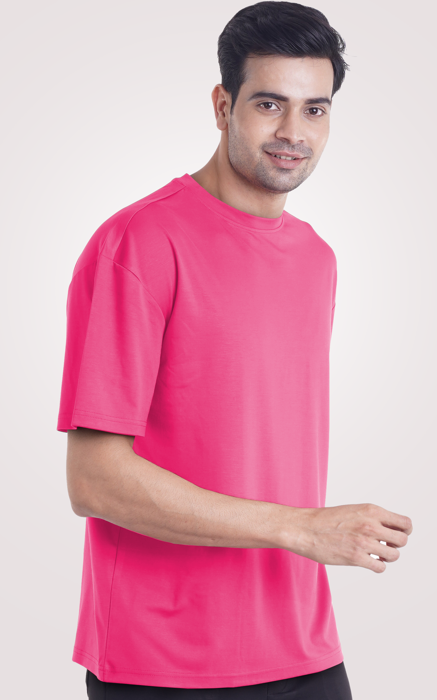 Cooldown Plain Strawberry Pink Oversized  T-Shirt