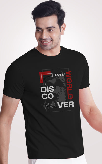 World Discover Half Sleeves T-Shirt