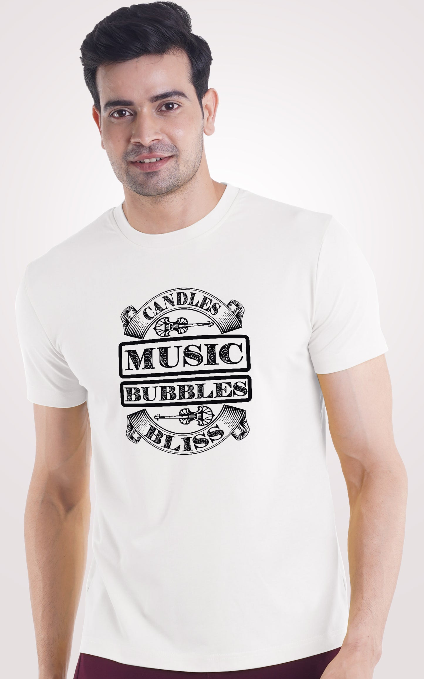 Music Bubbles Half Sleeves T-Shirt