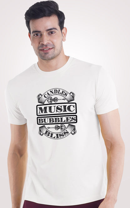 Music Bubbles Half Sleeves T-Shirt