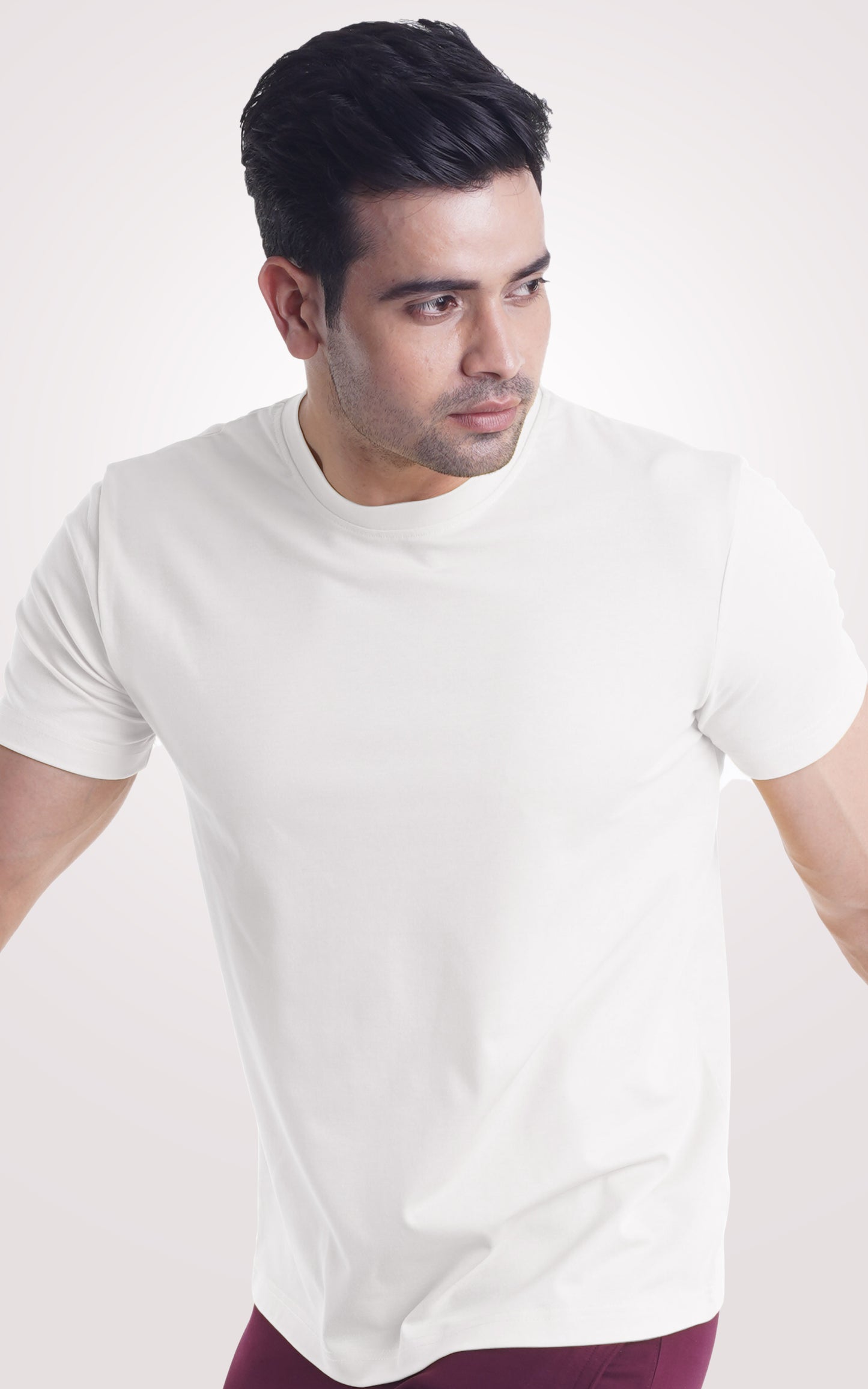 White Plain Half Sleeve T-Shirt