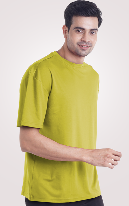 Plain Apple Green Over Size T-Shirt