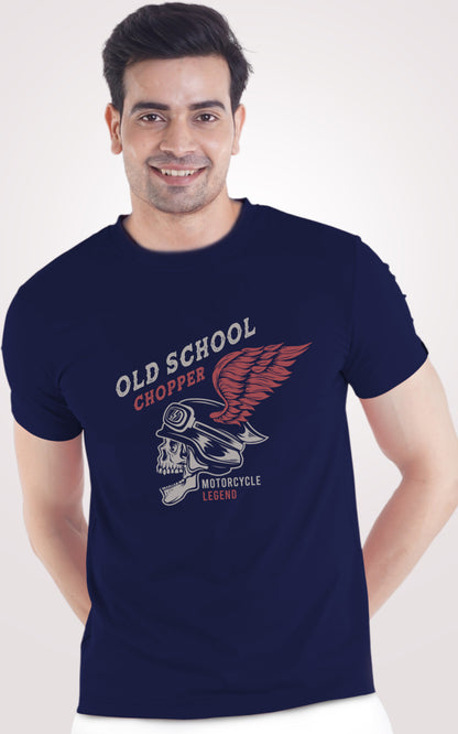 Old School Chopper Half Sleeves T-Shirt