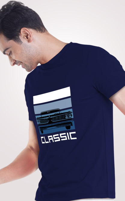 Classic Car Half Sleeves T-Shirt