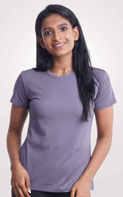 Light Grey  Plain tshirt for women