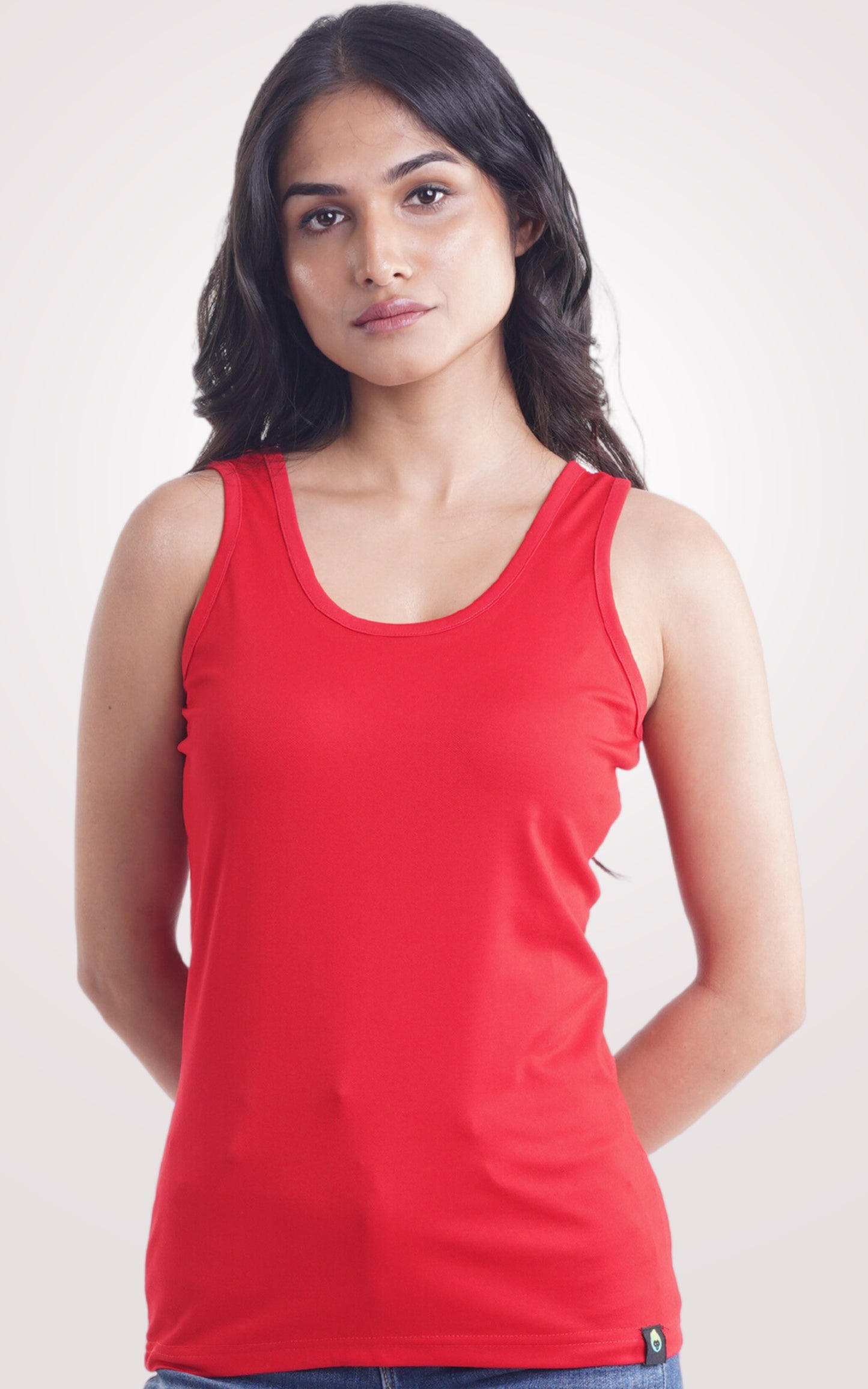 Red Plain Tank Top