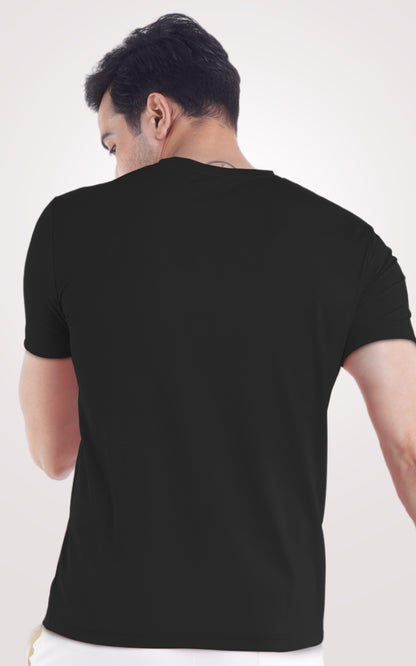 Black Plain Half Sleeve T-Shirt