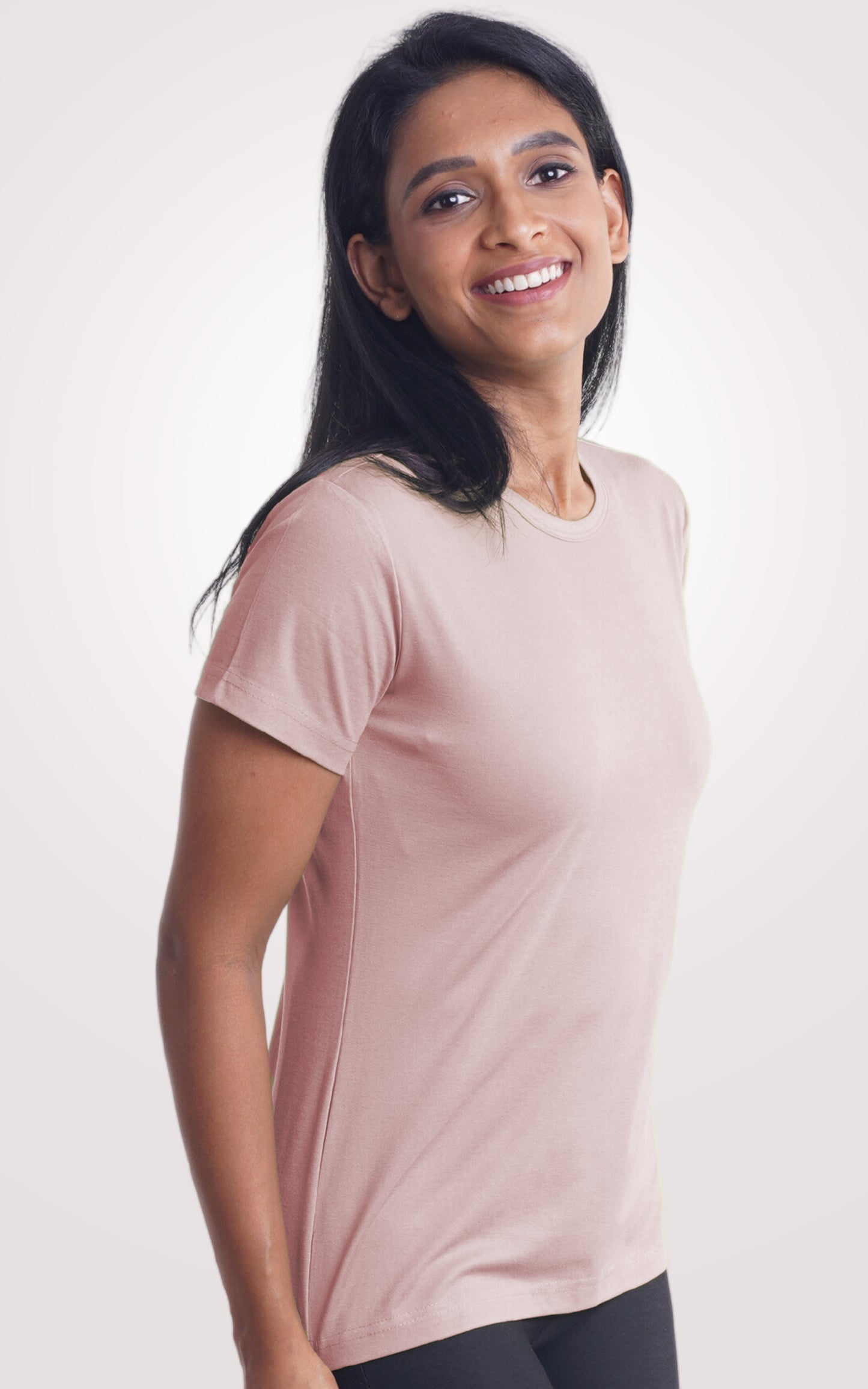 Light Pink Plain tshirt for women