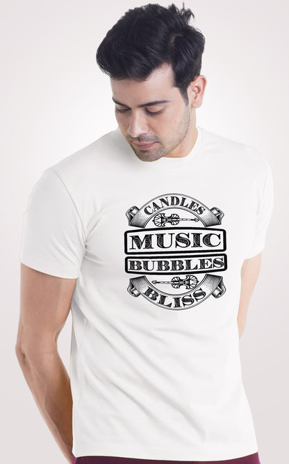 Music Bubbles Half Sleeves T-Shirt