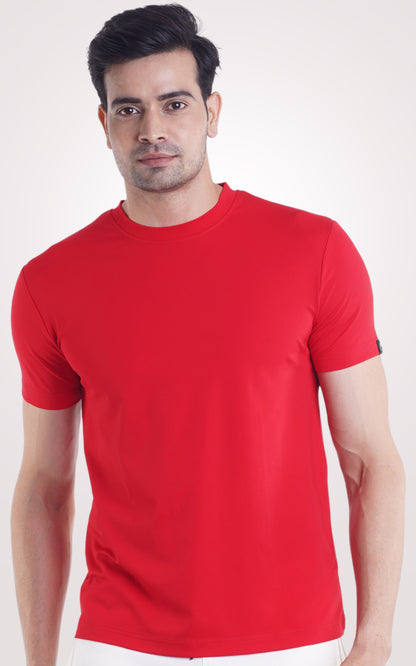 Red Plain Half Sleeve T-Shirt