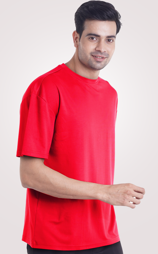 Plain Red Over Size T-Shirt
