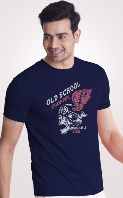 Old School Chopper Half Sleeves T-Shirt